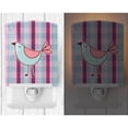 thumbnail image 2 of Bird on Purple Plaid Ceramic Night Light, 2 of 2
