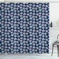 thumbnail image 1 of Ambesonne Rose Shower Curtain, Romantic Rose Flower Blossoms, 69"Wx75"L, Indigo Aqua Lilac, 1 of 3