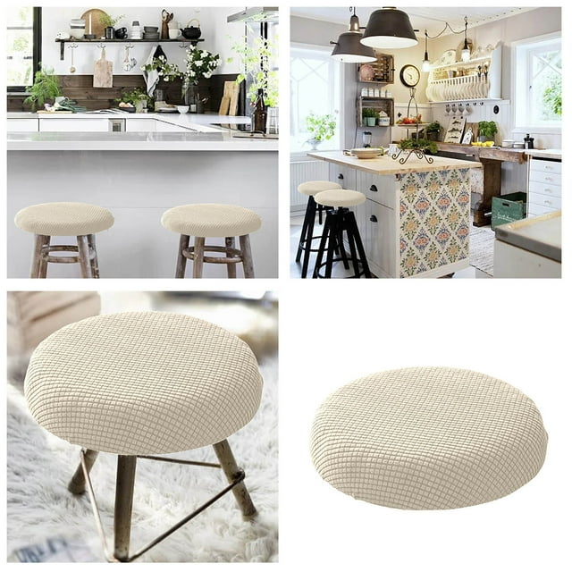 Round Stool Chair Cover Household Cover Swivel Chair Chair Seat Cover Protective Cover Chair Cover Yellow Cushion for Car Seat Heated Seat Cushion for Car Memory Foam Cushion Insert Car Seat Back