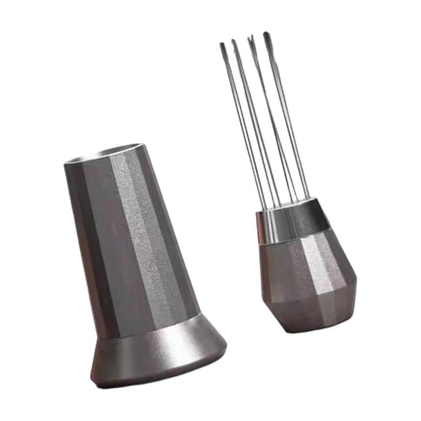 Wosthever Stainless Steel Coffee Stirrer Coffee Powder Neddle Grounds for Bar Juegos de servir café y té Gris plateado