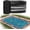 Fit for 20' x 40' (Rectangle), variant on 20 x 40 Pool Leaf Net Cover Inground Pool Cover Rectangle Swimming Pool Cover Mesh Pool Cover for 20 x 40 ft Inground Swimming Pool, Keeps Leaves Out of Your Pool (Black)