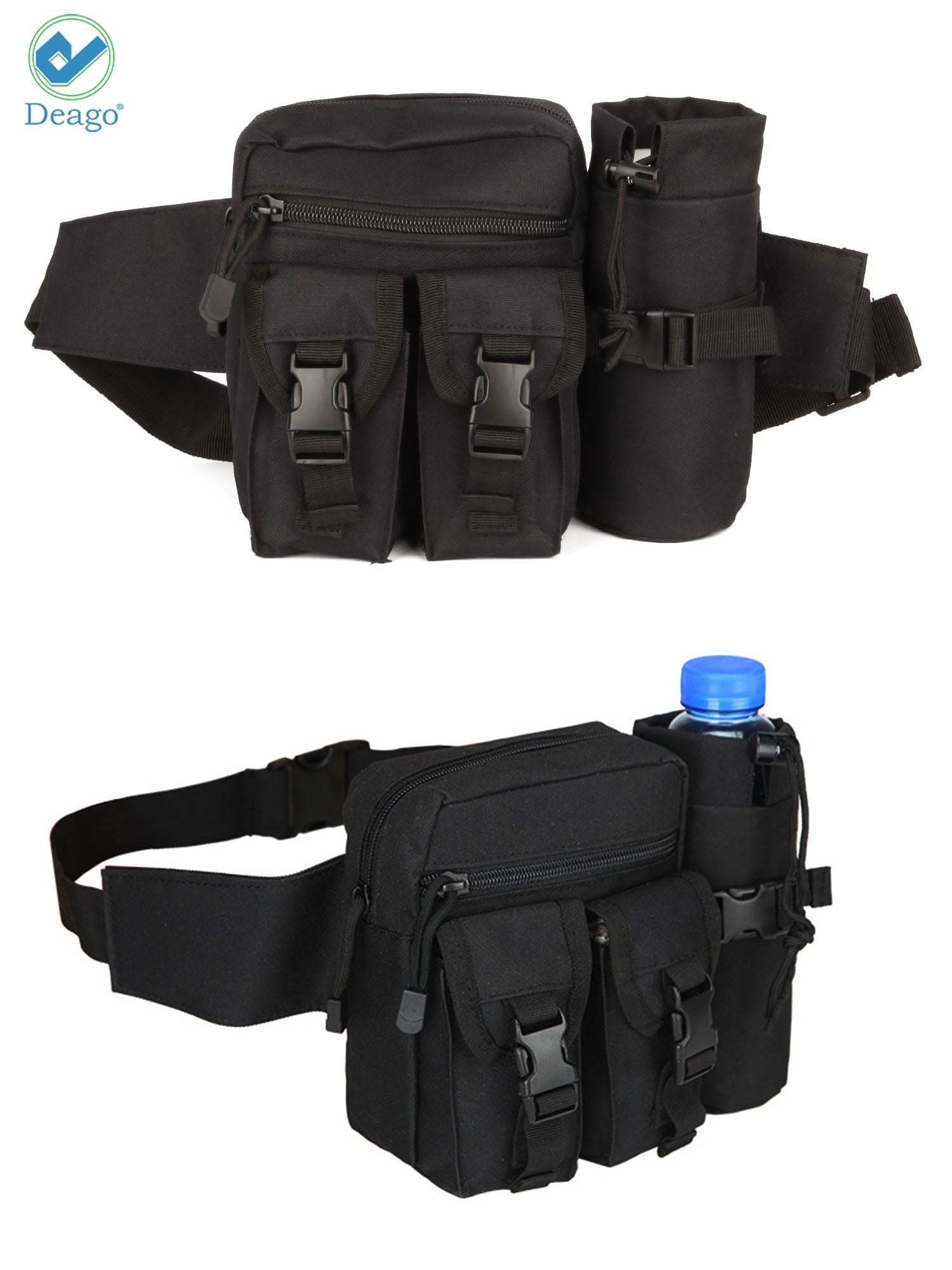 DIRGEE Belt Bag for Women Men Fashionable Crossbody Fanny Pack for Women Waist Bag,with Adjustable Strap Black Belt Bag Waterproof Sports Waist Packs with