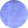 thumbnail image 1 of Ahgly Company Machine Washable Indoor Round Persian Blue Traditional Area Rugs, 3' Round, 1 of 4