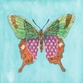 thumbnail image 2 of Tava Studios 15x15 Black Ornate Wood Framed with Double Matting Museum Art Print Titled - Butterfly on Blue, 2 of 4