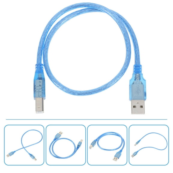 Masteelf Midi to USB Cable Electronic Piano Keyboard Stable Cable 50.5X1.2X0.7CM Blue