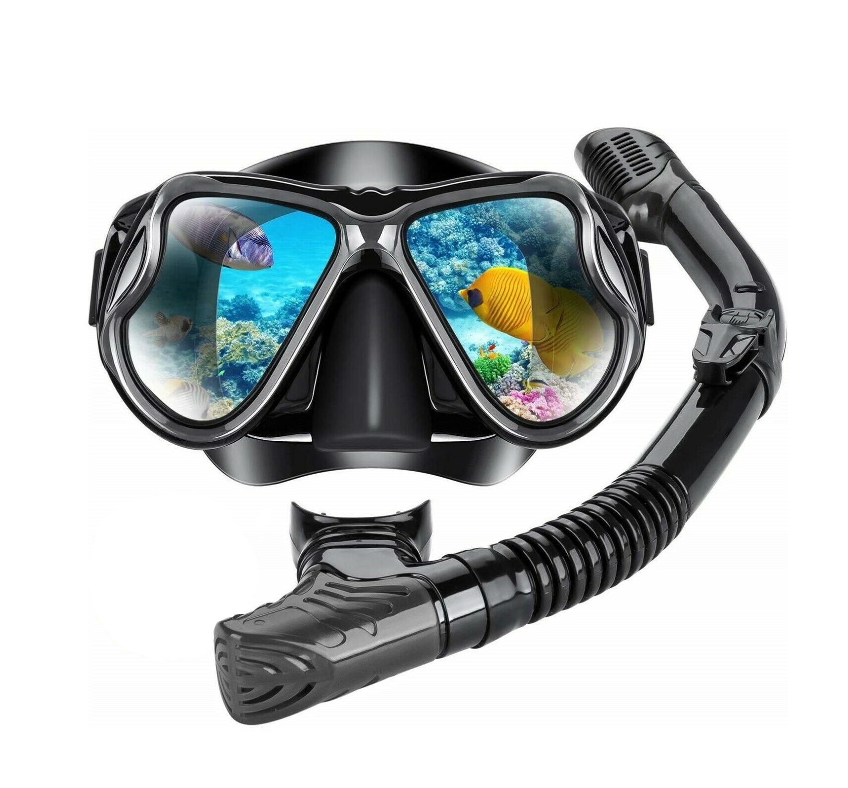 Bemærk venligst Kvæle kandidatgrad Dry Snorkel Mask Set Adult – Foldable Snorkeling Gear Equipment with  Switchable Dry top, Purge Valve Tube, Anti Fog 180 Panoramic Silicone Mask  No Leak Seal Mask for Adults and Youth - Walmart.com
