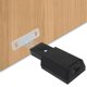 thumbnail image 2 of 2 pestillos de gabinete con empuje para abrir, cierres táctiles magnéticos resistentes, pestillo de puerta oculto, gabinete negro con empuje para abrir (negro), 2 of 5