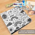 thumbnail image 4 of FORMRS 3 Ring Photo Album 4"x6" Self Adhesive Large Capacity PU Leather Cover, Clouds and Suns, 4 of 8