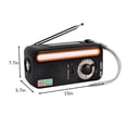 thumbnail image 4 of RKZDSR Portable Emergency Weather Radio - Hand Crank and Solar Powered with LED Flashlight, USB Charger, AM/FM/Shortwave Radio, and Alert Function, 4 of 7