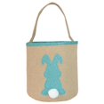 thumbnail image 1 of Easter Basket Holiday Rabbit BunnyEars Printed Canvas Gift Carry Candy Bag, 1 of 5