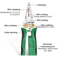 thumbnail image 3 of 8 in 1 wire stripper, wire stripper with voltage tester, multifunctional electrician pliers, durable wire stripping tool, crimping and cutting pliers | YISHFHP, 3 of 9