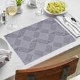thumbnail image 7 of Decozen Placemats Set of 8 for Dining Table Placemats, Rectangular PVC Vinyl, 18"x12" - Gray Silver, 7 of 7