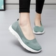 thumbnail image 5 of YOURDIARY Womens Slip-On Walking Shoes, Breathable Knit Casual Sneakers, Lightweight Comfort Loafers for Daily Wear, 5 of 9