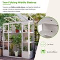 thumbnail image 4 of Wood Greenhouses for Outdoors, Cold Frame Greenhouse with 4 Independent Skylights & 2 Folding Middle Shelves, Large Walk in Lean to Green House for Backyard, Garden, 57.9x29.1x78.1 inch, White, 4 of 9