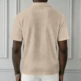thumbnail image 5 of LTTVQM Mens Polo Shirts Short Sleeve Waffle Knit Casual Shirt Slim Fit 2026 Summer Fashion Golf Outdoor Shirts Khaki 3XL, 5 of 5