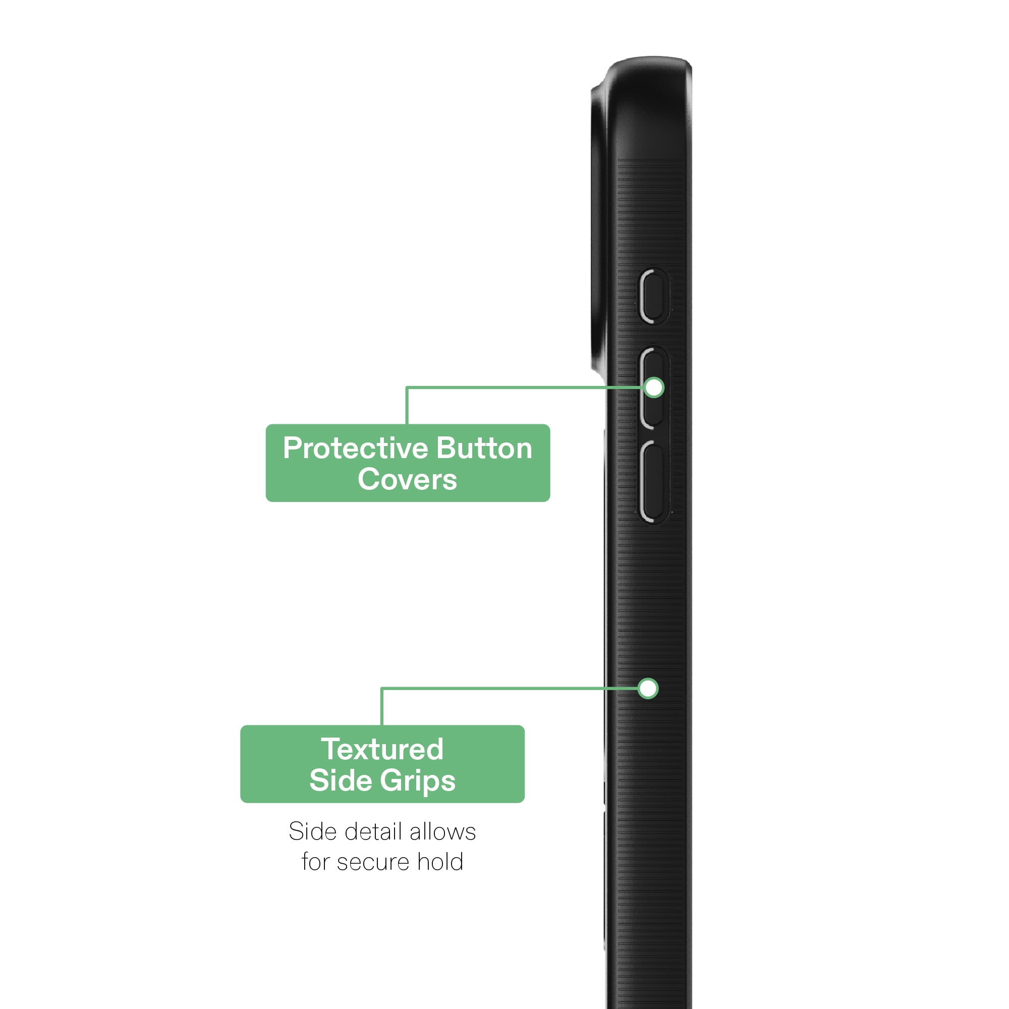 onn Phone Case with Ring Kickstand for iPhone 18 Pro Max / 17 Pro Max, MagSafe Compatible, Rotating Kickstand - Frosted Clear/Black