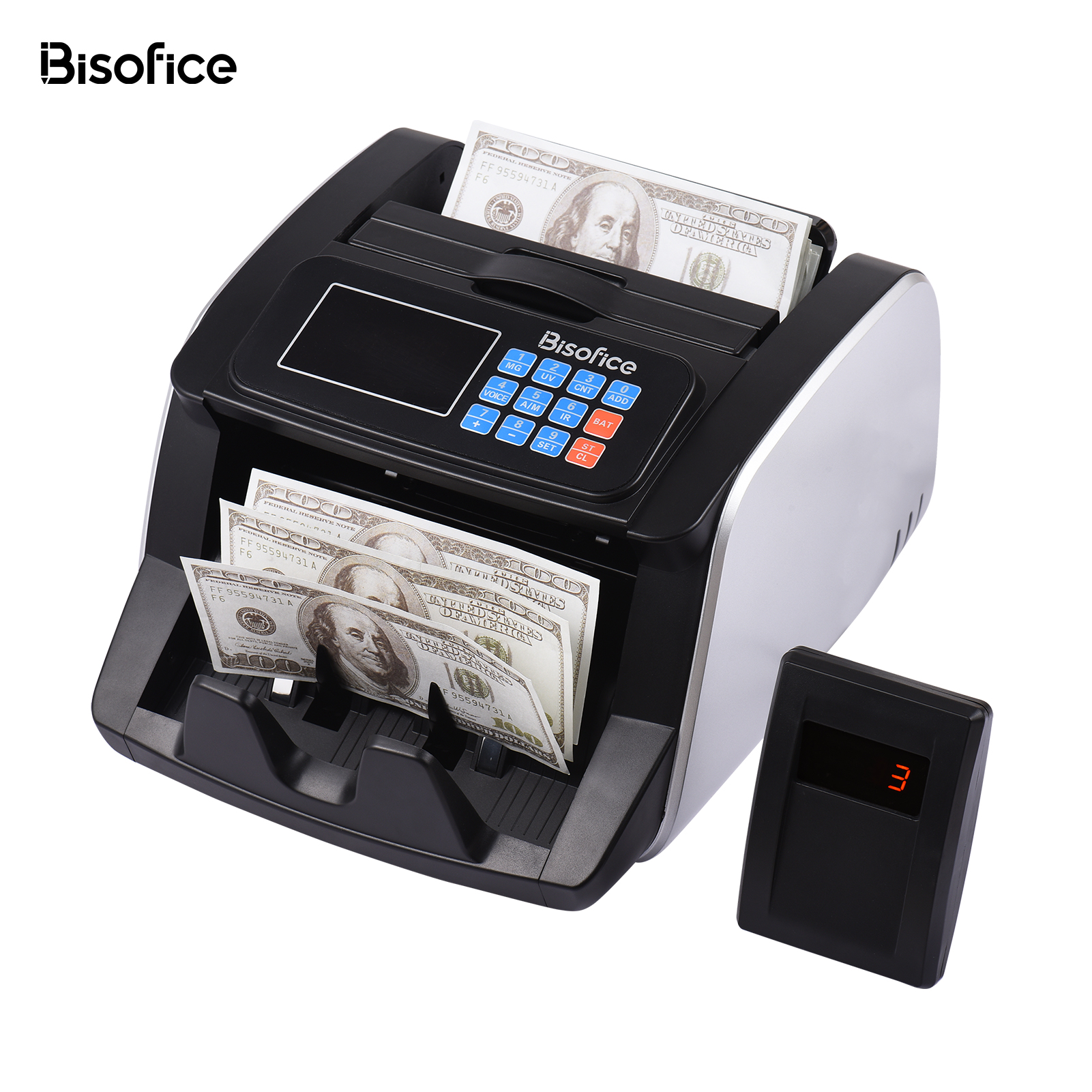 Bisofice Money Counter, Counterfeit Bill Detector/Automatic Money