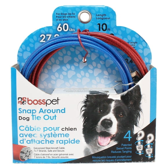 Corbata Leash Boss Pet Q2515 para perros grandes de 3 m
