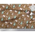 thumbnail image 2 of Soimoi Tissu Popeline de Coton Floral & Rabbit Tissu Imprimé pour Enfants au Mètre 42 Pouces de Large, 2 of 3