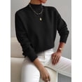 thumbnail image 4 of Katigan Women'S Seamless Sweater Ready to Wear Long Sleeve Knitted Pullover Tops Black XL, 4 of 6
