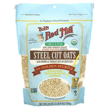 Bob's Red Mill, Organic Steel Cut Oats, Whole Grain, 24 oz Pack of 3