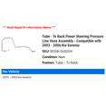 thumbnail image 2 of Tube - To Rack Power Steering Pressure Line Hose Assembly - Compatible with 2003 - 2006 Kia Sorento 2004 2005, 2 of 2