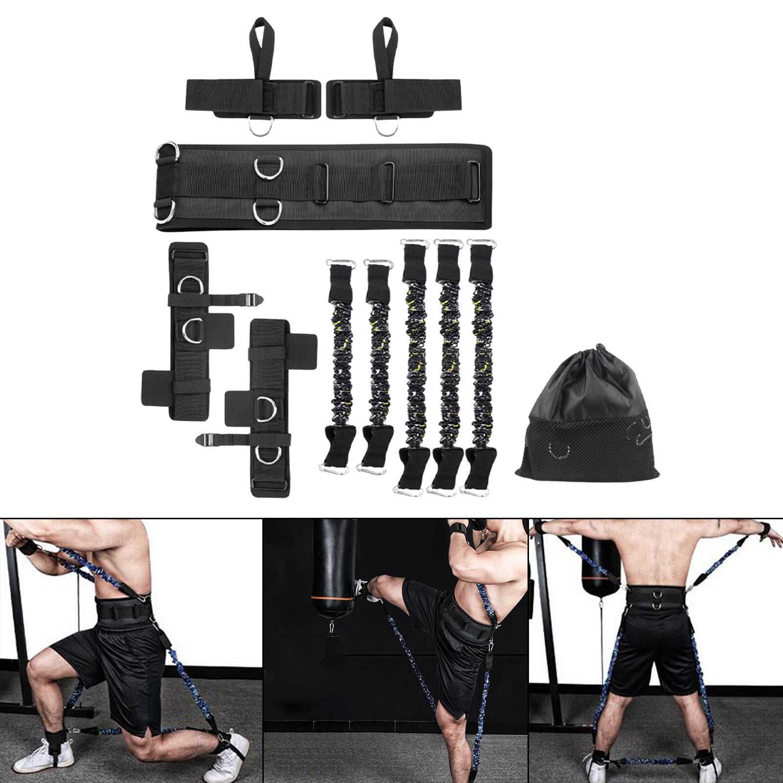 DimyFew Boxing Resistance Bands Set Accessories Premium Materials Vertical Jump Training 2lbs Black