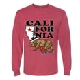 thumbnail image 2 of Wild Bobby, California Republic Cali Bear Pop Culture Mens Long Sleeve Shirt, Vintage Heather Red, 3XL, 2 of 3