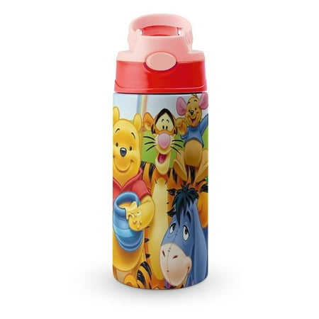 

Winnie Kids Insulated Water Bottle - Stainless Steel Travel Bottle with Straw Double Wall Vacuum Insulated Water Bottles for Boys Girls