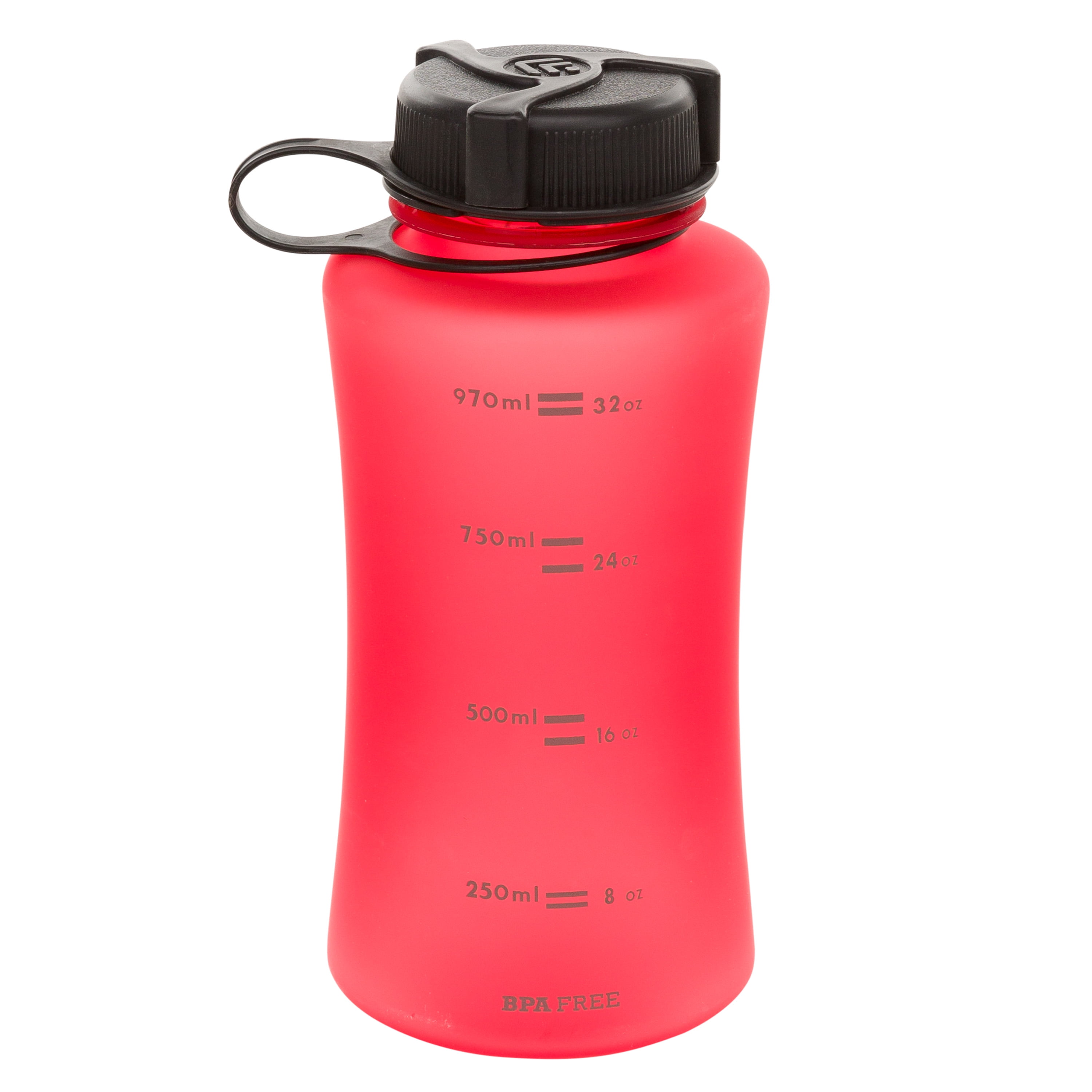 Outdoor Products Red Solid Print Wide Mouth 1L Camping Water Bottle with Sipper