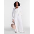 thumbnail image 2 of Athletic Works Women's and Women's Plus French Terry Wide Leg Pants, 31" Inseam, Sizes XS-4X, 2 of 6