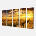 thumbnail image 2 of Incroyable Coucher de Soleil sur Champ Jaune - Paysage Toile Art Print, 2 of 3