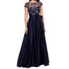 Xscape Womens Dress Embroidered Cap Sleeve Ball Gown