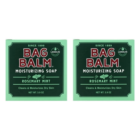 Bag Balm Mega Moisturizing Soap, Rosemary Mint 3.90 oz (Pack of 2)