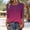 Hot Pink, variant on 3/4 Length Sleeve Womens Graphic T Shirts Boat Neck Loose-Fitting Causal Tunic Vacation Button Tops for Women Trendy 2XL