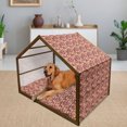 thumbnail image 2 of Mid Century Pet House, Motley Art Deco Composition with Contemporary Design Circles Triangles Lines, Outdoor & Indoor Portable Dog Kennel with Pillow and Cover, 5 Sizes, Multicolor, by Ambesonne, 2 of 4