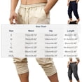 thumbnail image 4 of Wrtxtat Capri Pants for Men Elastic Waist Drawstring Pockets Cropped Joggers Workout Running Multiple Pockets Cargo Pants Black XL, 4 of 8