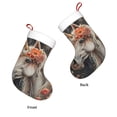 thumbnail image 3 of Salouo Vintage Floral White Horse Print Christmas Stockings,Large Xmas Stocking Set of 1 Holiday and Farmhouse Stocking for Christmas Holiday Party Decoration(17.7*11 Inch), 3 of 7