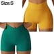 thumbnail image 2 of 2 pantalones cortos ajustados de cintura alta para mujer, pantalones cortos de yoga con cintura cruzada para levantar la cadera, pantalones de fitness para correr y andar en bicicleta con, 2 of 6
