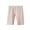 Beige, variant on Women Thermal Shorts Elastic Waist Solid Color Knee Length Warm Base Layer