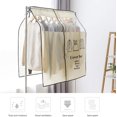 thumbnail image 3 of Organisateur de Garde-Robe, Sac à Vêtements en Tissu Non Tissé Résistant à l'Humidité, Rangement Suspendu Transparent, Pliable et Installation Facile pour Protection des Vêtements (Beige), 3 of 5