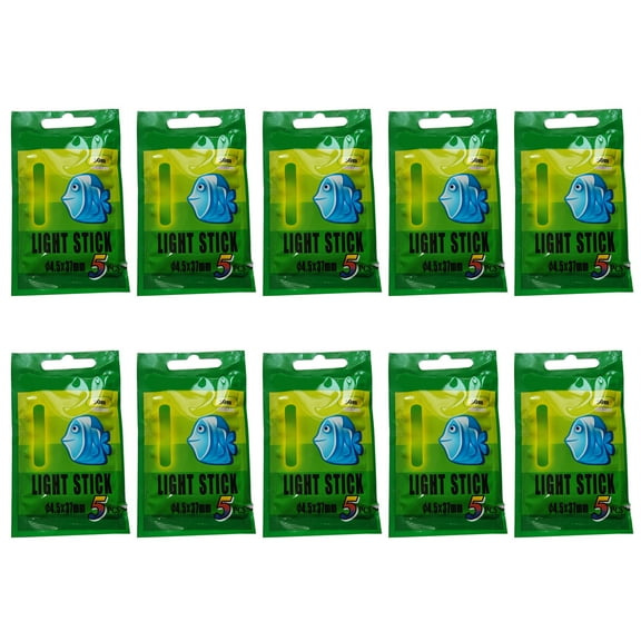 25/50 Fishing Glow Sticks Rod Tip Glow Sticks Fishing Rod Floats Glow Night Fishing Green Fluorescent Light Sticks
