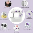 thumbnail image 3 of ROMUCHE Mini Portable Sewing Machine with Built-in Table Lamp (111 Pieces), 3 of 15