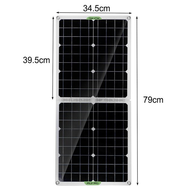 50W 18V 9V 5V Dual USB Panel solar Impermeable Camping Car Barco Cargador de batería
