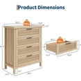 thumbnail image 2 of Fluted Dresser for Bedroom, Chest of Dressers 35.4" Tall Dresser for Closet with 4 Fluted Dressers Chest with Clothes Storage Cabinet, Drawer Organizer for Bedroom, Living Room, Closet, Hallway, 2 of 9