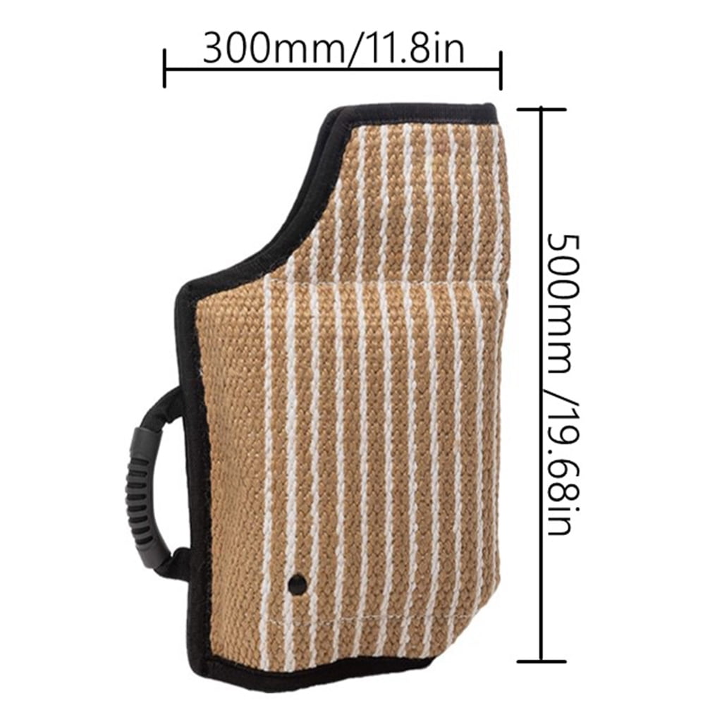 ZPAQI Strong Jute Dog Bite Sleeve Tug Work Puppy Training Playing Chewing Toy Hand Glove for Training Schutzhund K9 Rottweiler