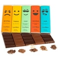 thumbnail image 1 of Chocolate Squares Bars, Gourmet Chocolate Tabs Gift, Moodibars by Chocolate,18 Mood Squares Variety Pack, Assorted Premium Milk & Dark Emoji Candy Bars, 1 of 5