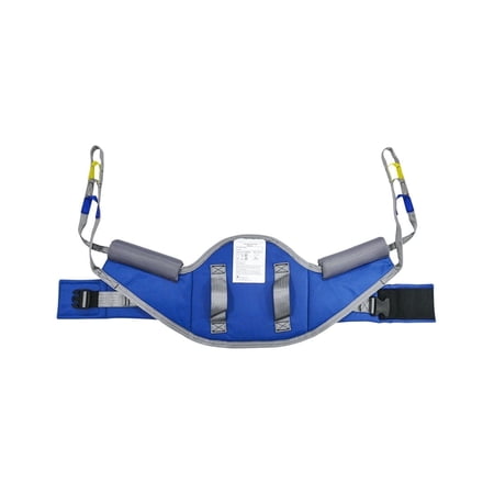 EZ Assistive Sit to Stand Padded Patient Lift Sling, Anti-Slip Material, Blue, 500 lb Capacity L
