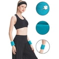 thumbnail image 2 of Hanerdun 6PCS Sports Wristbands Sweatbands Wrist Bands for Women Men Athletic Cotton Sweat Band Sky Blue, 2 of 5