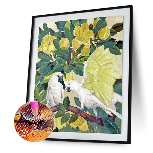 Cuadros Decorativos 5D DIY Diamond Painting Parrot Full Round Drill Rhinestone Crafts (WY107) Likrtyny embutido en tela